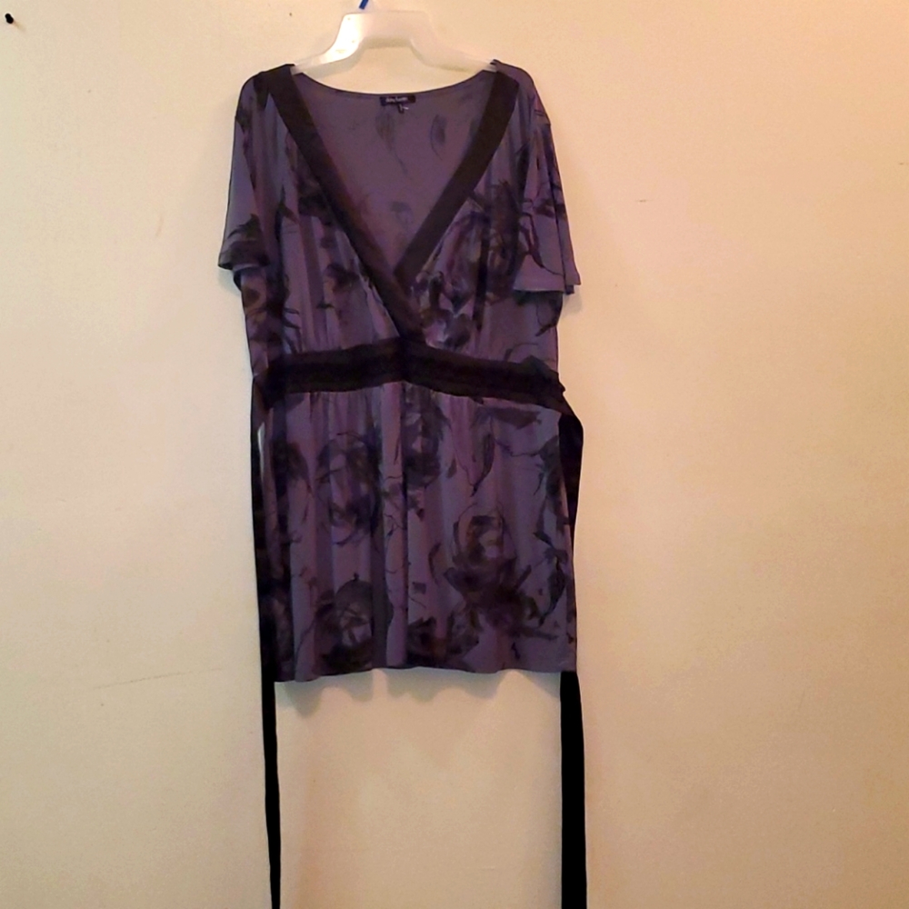Blk/Gry Short Sleeve Top